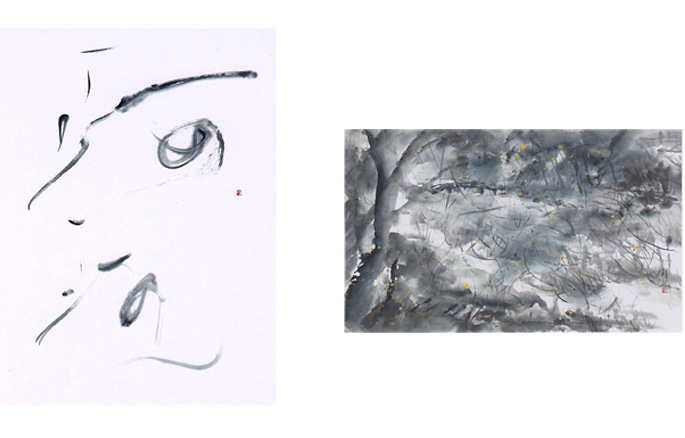 The fireflies trail of light